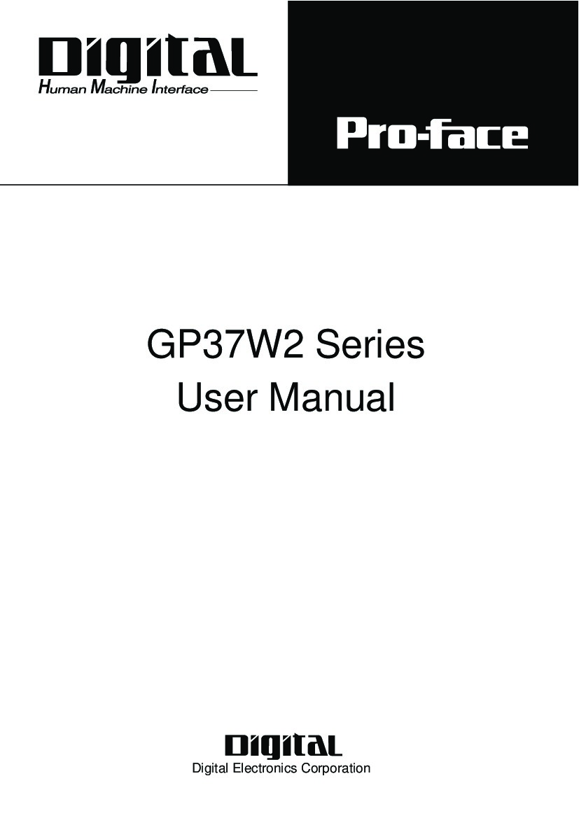 First Page Image of GP37W2-BG41-24V Series User Manual.pdf